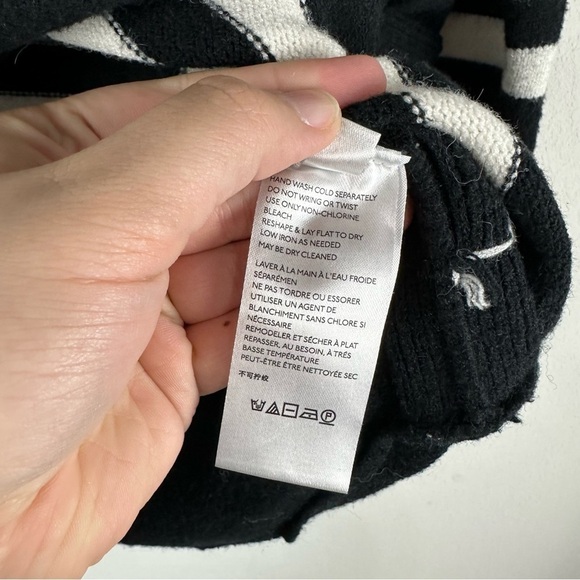 Anthropologie Black White Rebekah Knit Pullover Sweater Size XS - Picture 7 of 8